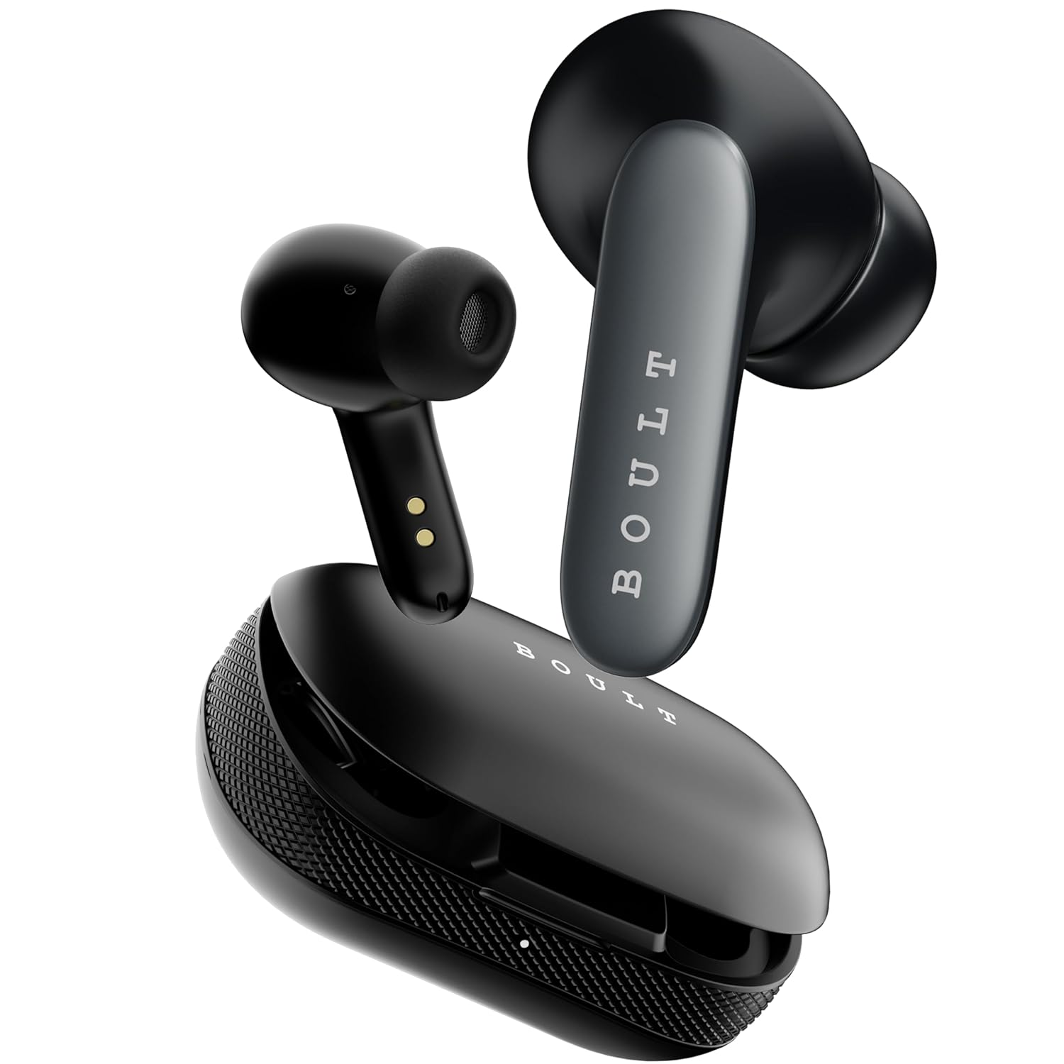 Goboult Z20 Pro Truly Wireless Bluetooth Ear buds with 60 Hours Playtime, 4 Mics Clear Calling, Made in India, 45ms Low Latency, Rich Bass Drivers, TWS earbuds bluetooth wireless (Jet Black)
